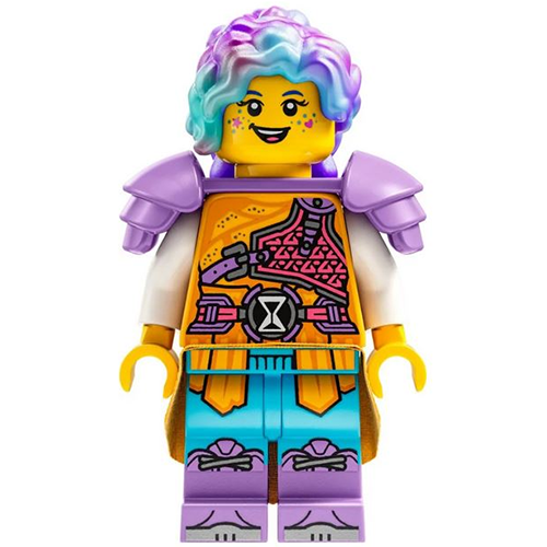 LEGO Dreamzzz Izzie (Isabel Christina Garcia) - Medium Lavender Shoulder Pads, Bright Light Orange Skirt