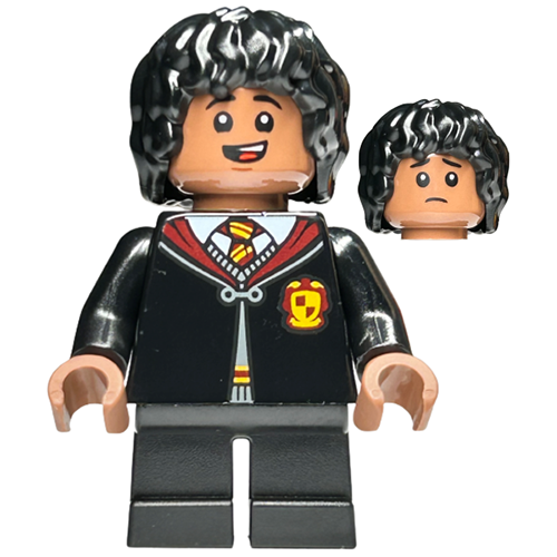 LEGO Harry Potter Lee Jordan - Gryffindor Robe Clasped, Black Short Legs