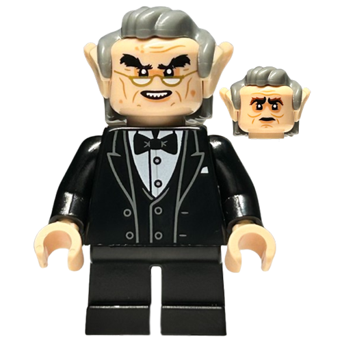 LEGO Harry Potter Goblin - Black Tuxedo, Dark Bluish Gray Hair, Glasses