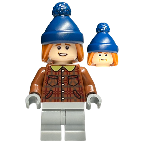LEGO Harry Potter Ron Weasley - Reddish Brown Plaid Jacket, Light Bluish Gray Medium Legs, Dark Orange Hair with D