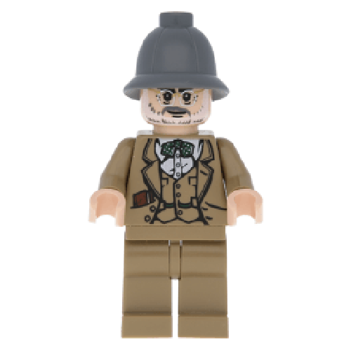 LEGO Indiana Jones Professor Henry Jones Sr. - Dark Bluish Gray Pith Helmet