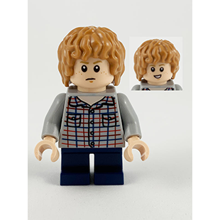 LEGO Jurassic World Gray Mitchell - Light Bluish Gray Shirt, Dark Blue Short Legs jw064
