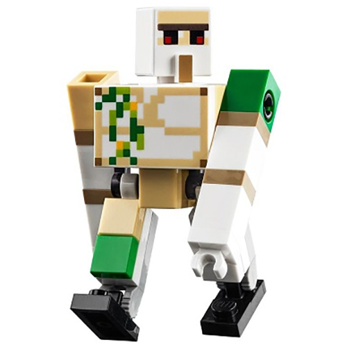 LEGO Minecraft Iron Golem - Brick and Pin Arm Attachments, Black Feet