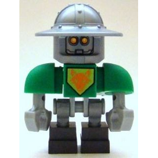 LEGO Nexo Knights Aaron Bot - Green Shoulders, Flat Silver Helmet nex029