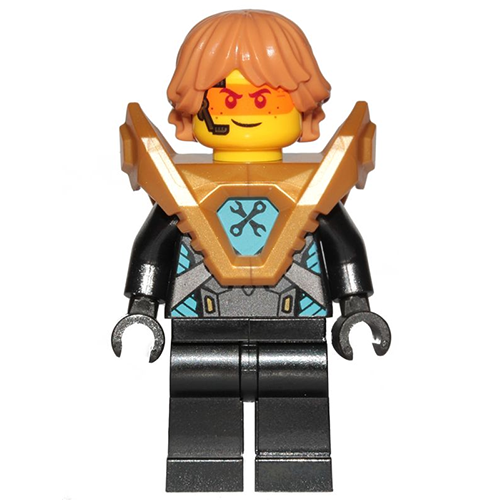 LEGO Nexo Knights Robin Underwood - Hair, Black Legs, Pearl Gold Armor
