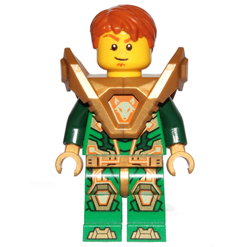 LEGO Nexo Knights Aaron - Hair, Pearl Gold Armor