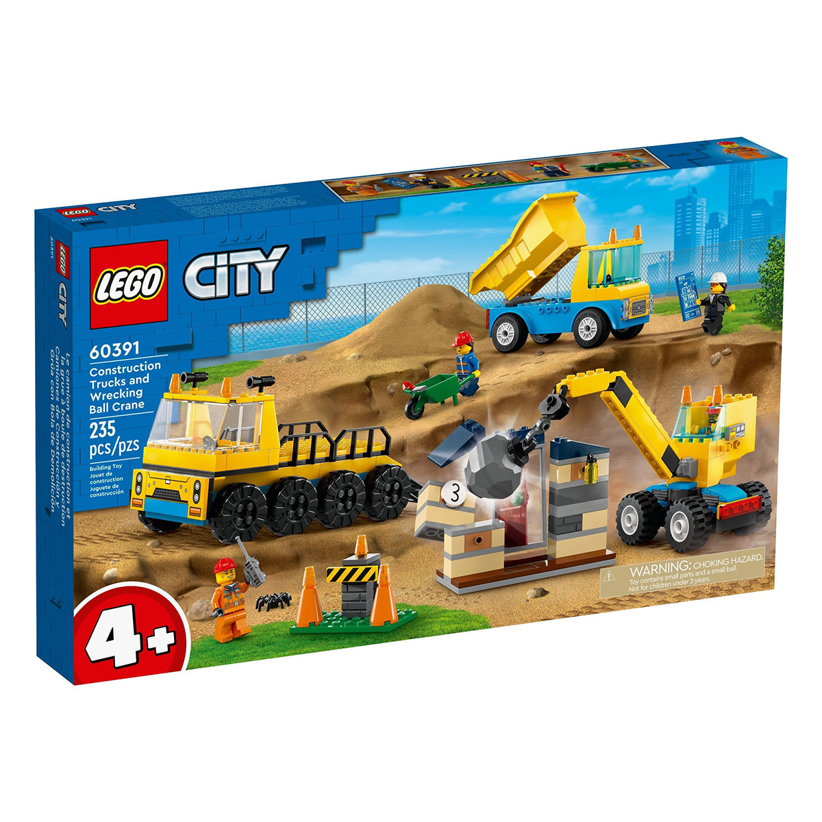LEGO City 60391 Construction Trucks and Wrecking Ball Crane