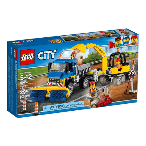 LEGO City 60152 Sweeper & Excavator