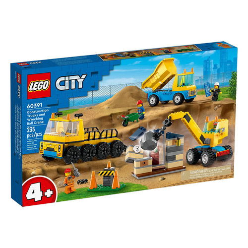 LEGO City 60391 Construction Trucks and Wrecking Ball Crane