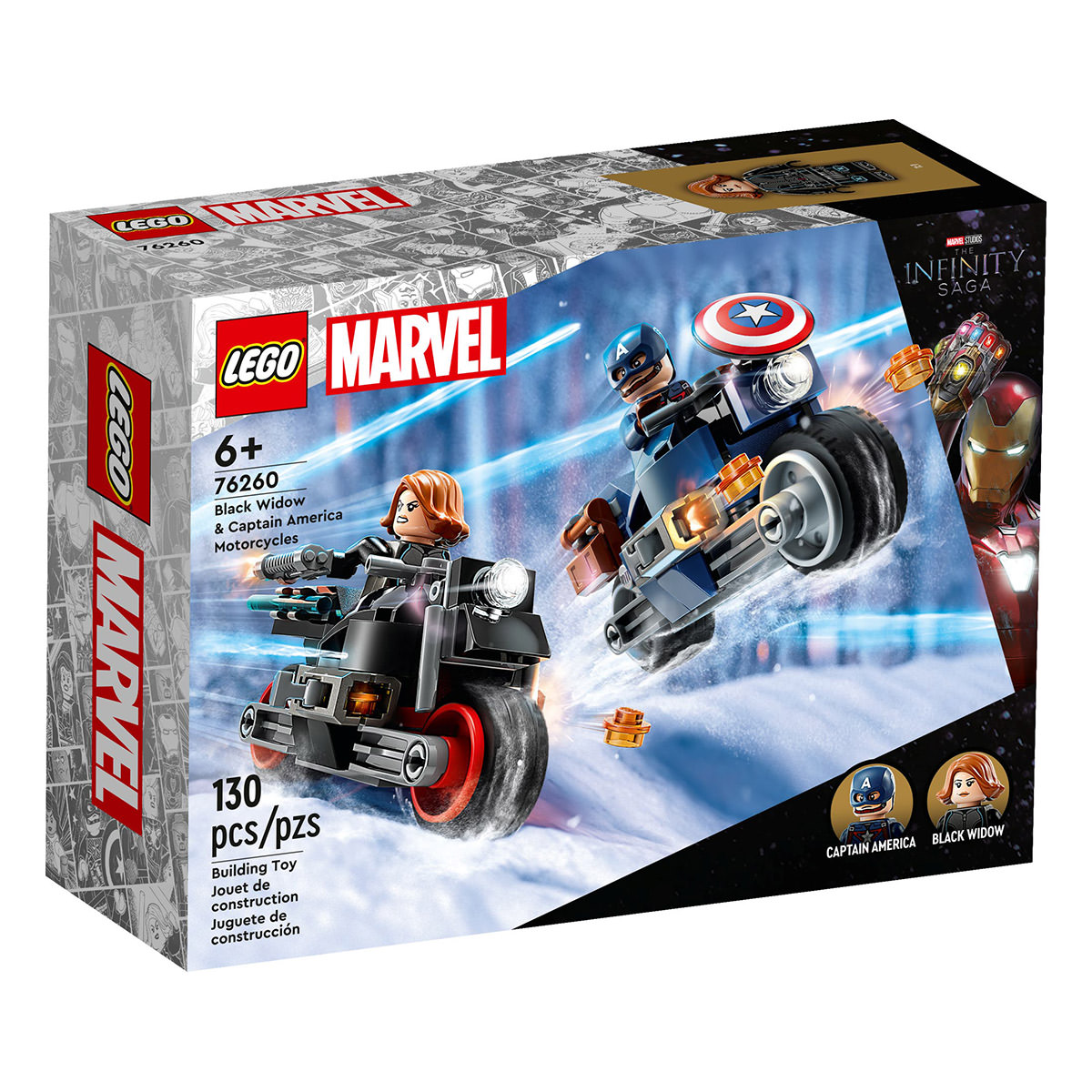 LEGO Marvel 76260 Black Widow & Captain America Motorcycles