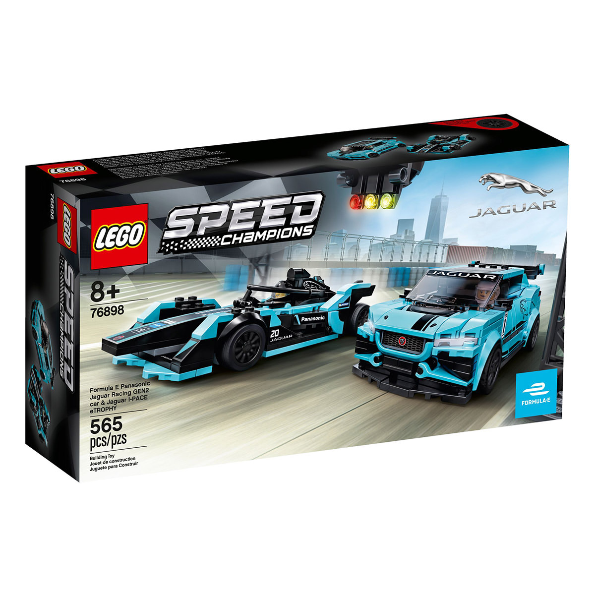 LEGO Speed Champions 76898 Formula E Panasonic Jaguar Racing GEN2 Car & Jaguar I-PACE eTROPHY