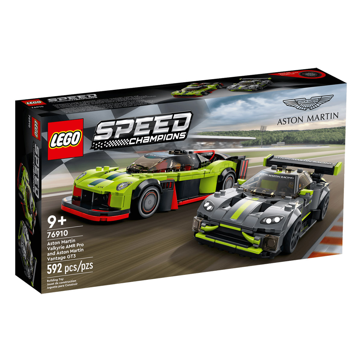 LEGO Speed Champions 76910 Aston Martin Valkyrie AMR Pro and Aston Martin Vantage GT3